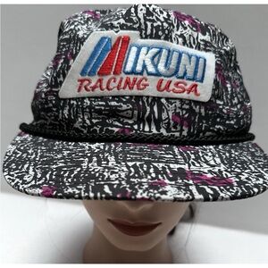 Vintage MIKUNI RACING USA Trucker Hat Cap Adult Size Adjustable snap Back